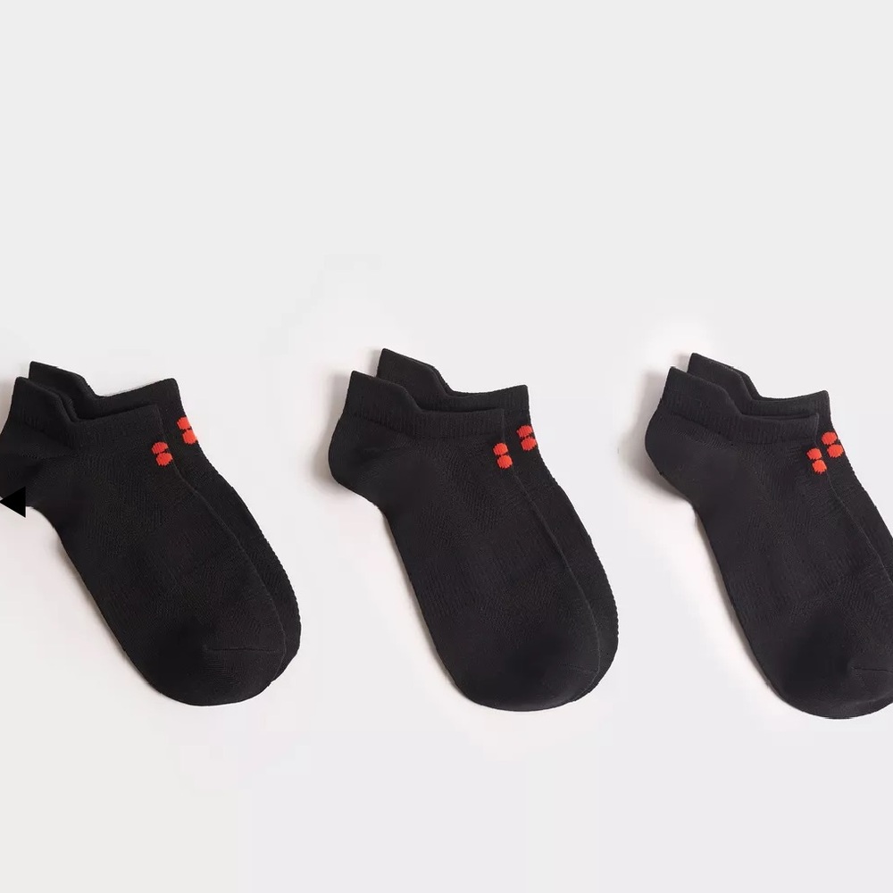 Sweaty Betty Black 
Lightweight Trainer Socks 3 Pack